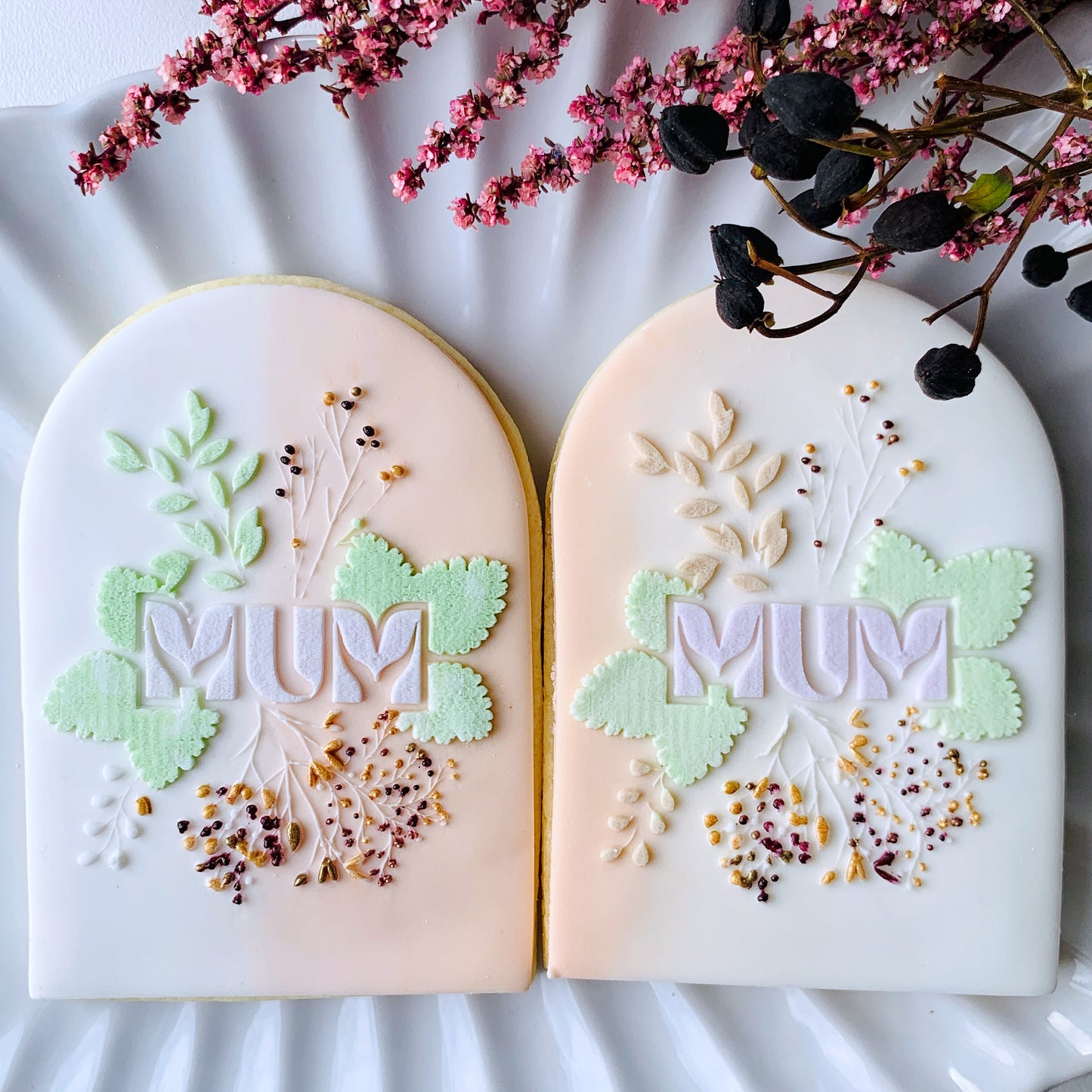 Floral MUM Cookie Stamp