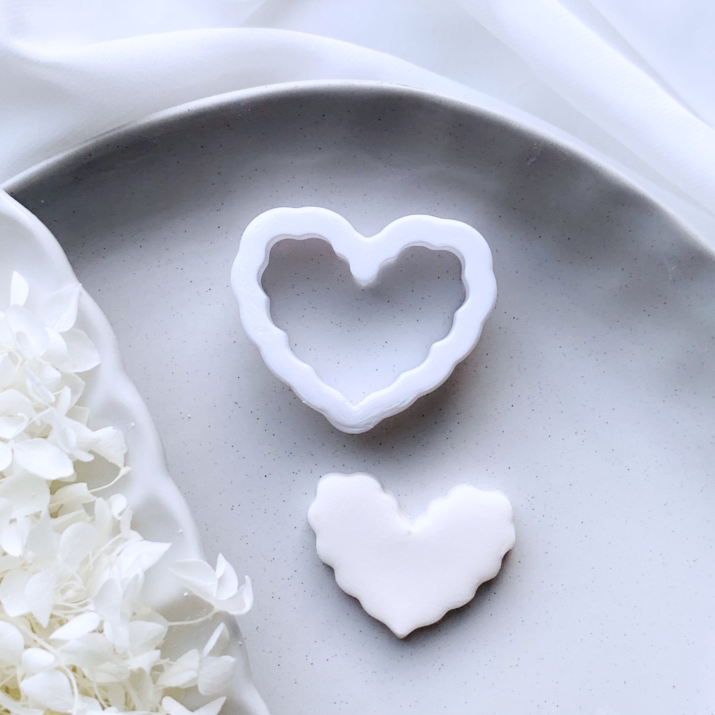 5cm Wavy Love Heart Cookie Cutter