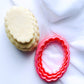 9cm Wavy Oval Cookie Cutter