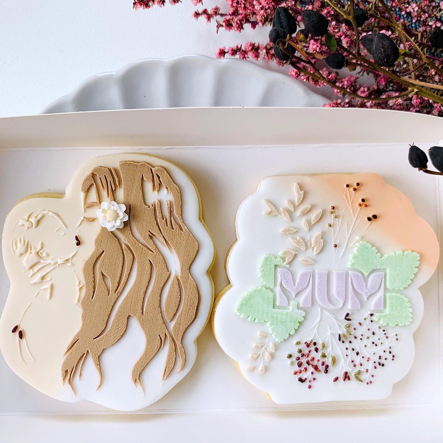 Floral MUM Cookie Stamp